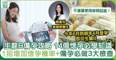 生龍b|生龍B備孕攻略｜6月起成功受孕便能生龍B 婦產科醫 